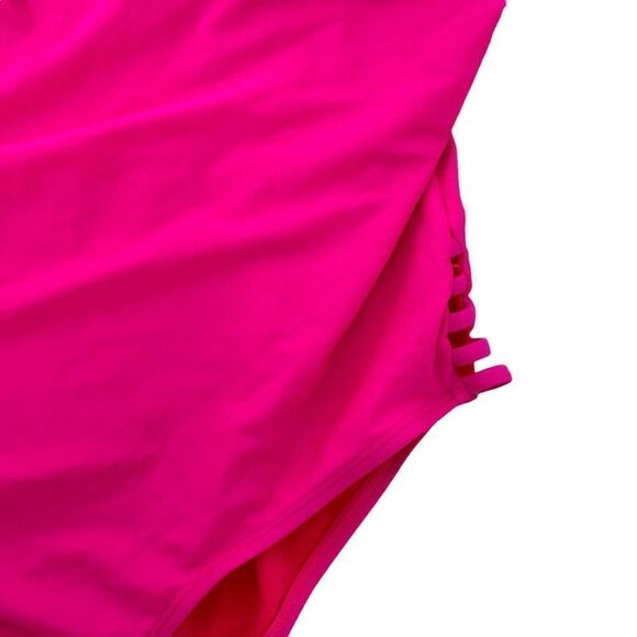 Havana Good Time Swimsuit Hot Pink One Piece Cross Back Juniors Size L 11-13 Fun - Picture 6 of 9